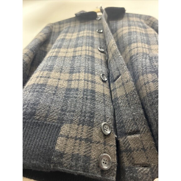 Vince Plaid Wool BLEND Jacket Women’s Size Small Gray - Picture 7 of 11